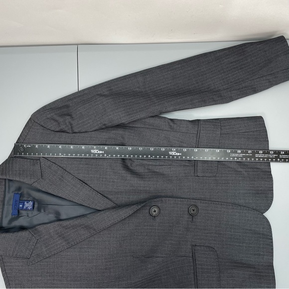 J Crew Blazer Jacket Coat 2 Button Gray Wool Super 120’s Pin Striped Womens 8 - Picture 9 of 10